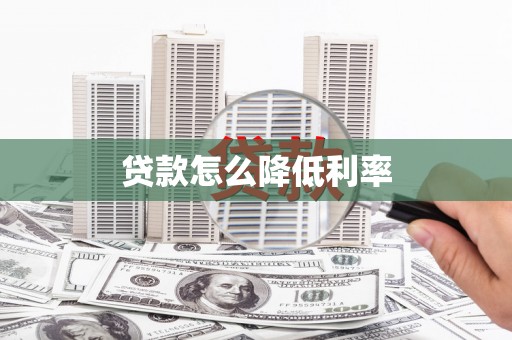 雨山贷款怎么降低利率