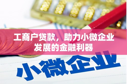 雨山工商户贷款，助力小微企业发展的金融利器