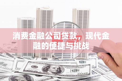 雨山消费金融公司贷款，现代金融的便捷与挑战