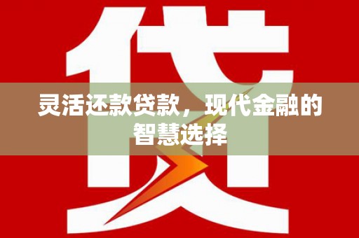 雨山灵活还款贷款，现代金融的智慧选择