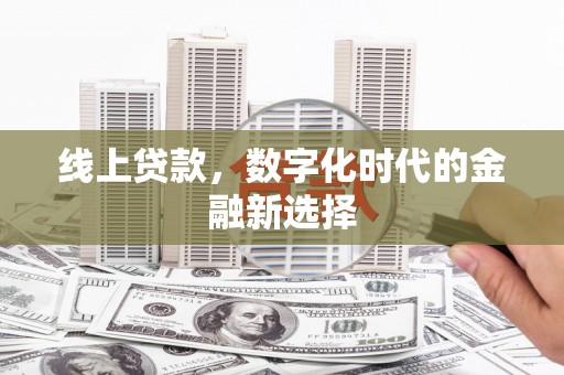 雨山线上贷款，数字化时代的金融新选择