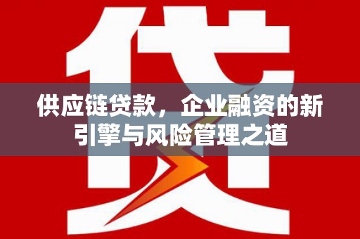 雨山供应链贷款，企业融资的新引擎与风险管理之道