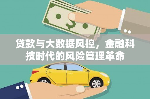 雨山贷款与大数据风控，金融科技时代的风险管理革命