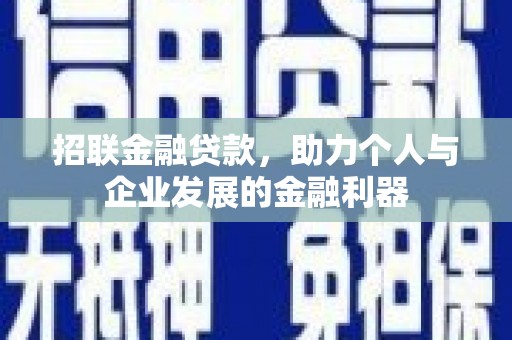 雨山招联金融贷款，助力个人与企业发展的金融利器