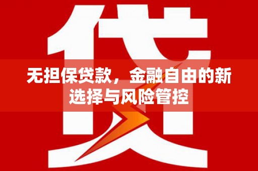 雨山无担保贷款，金融自由的新选择与风险管控
