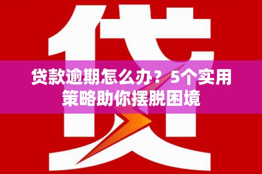 雨山贷款逾期怎么办？5个实用策略助你摆脱困境