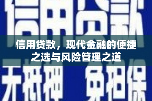 雨山信用贷款，现代金融的便捷之选与风险管理之道