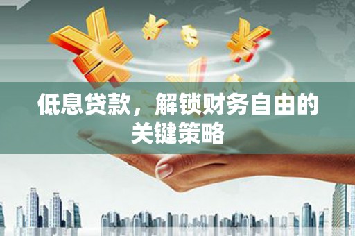雨山低息贷款，解锁财务自由的关键策略