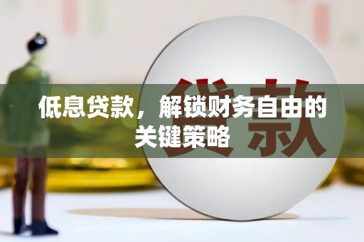 雨山低息贷款，解锁财务自由的关键策略