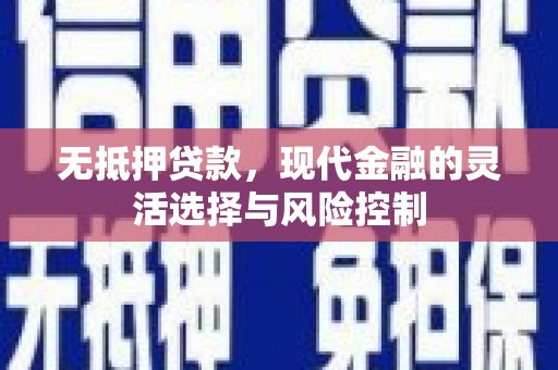 雨山无抵押贷款，现代金融的灵活选择与风险控制