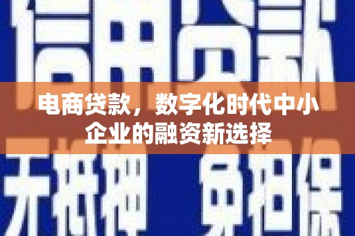 雨山电商贷款，数字化时代中小企业的融资新选择
