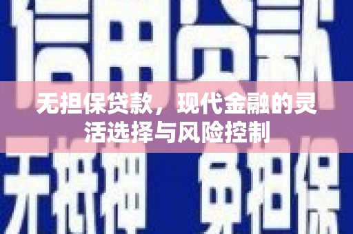 雨山无担保贷款，现代金融的灵活选择与风险控制