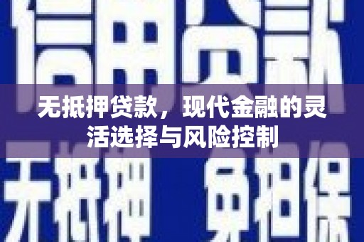雨山无抵押贷款，现代金融的灵活选择与风险控制