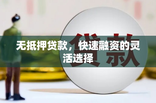 雨山无抵押贷款，快速融资的灵活选择