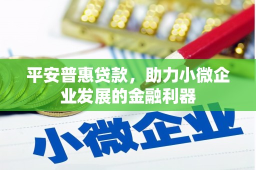 雨山平安普惠贷款，助力小微企业发展的金融利器
