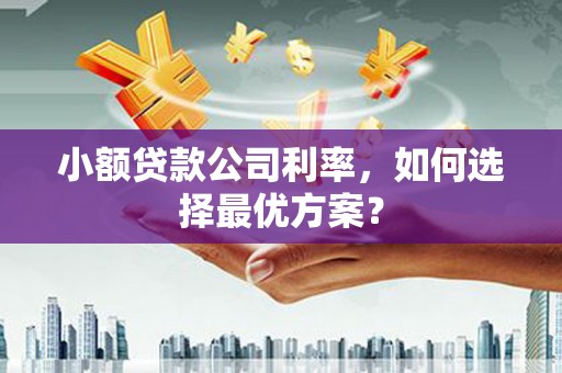 雨山小额贷款公司利率，如何选择最优方案？