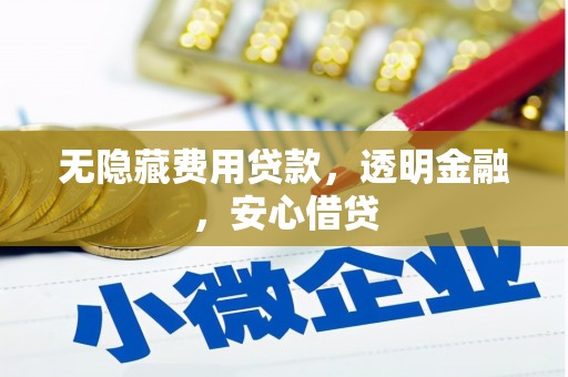 雨山无隐藏费用贷款，透明金融，安心借贷