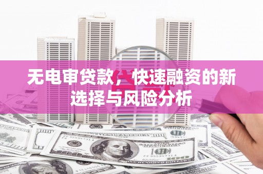 雨山无电审贷款，快速融资的新选择与风险分析