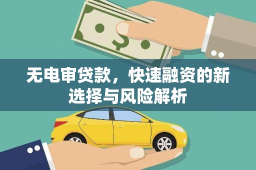 雨山无电审贷款，快速融资的新选择与风险解析