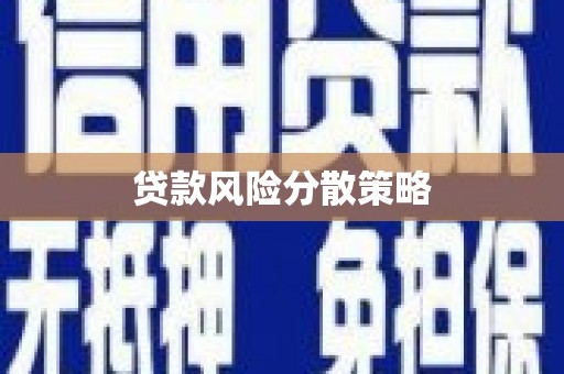 雨山贷款风险分散策略