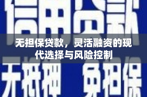 雨山无担保贷款，灵活融资的现代选择与风险控制