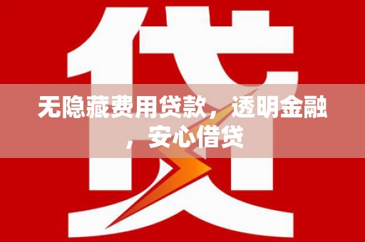 雨山无隐藏费用贷款，透明金融，安心借贷