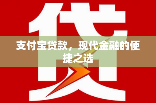 雨山支付宝贷款，现代金融的便捷之选