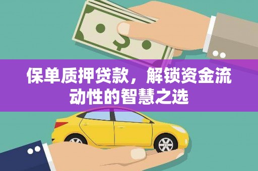 雨山保单质押贷款，解锁资金流动性的智慧之选